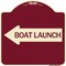 Signmission Boat Launch With Left Arrow Heavy-Gauge Aluminum Architectural Sign, 18" x 18", BU-1818-24406 A-DES-BU-1818-24406 - alternate 1